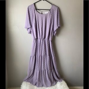 Chicsoul Lavender Short Sleeve Dress